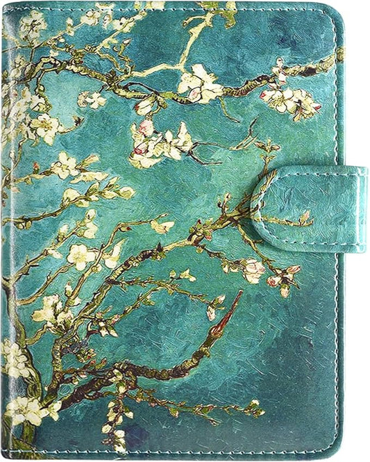 ACdream Passport and Vaccine Card Holder Combo, Cover Case with CDC Vaccination Card Slot, Leather Travel Documents Organizer Protector, with RFID Blocking, for Women and Men, Almond Blossom