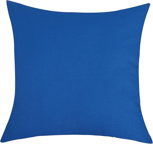 TangDepot Handmade Decorative Solid 100% Cotton Canvas Throw Pillow Covers/Pillow Shams, (26"x26", Bright Royal)