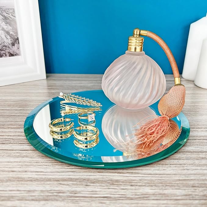 Plymor 8" Round, 5mm Thick Beveled Glass Mirror Circle