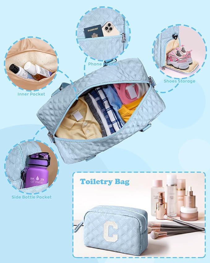 Elilier Girls Graduation Gifts, Kids Travel Duffel Bag, Graduation Gift Ideas, Overnight Bags Sleepover bag