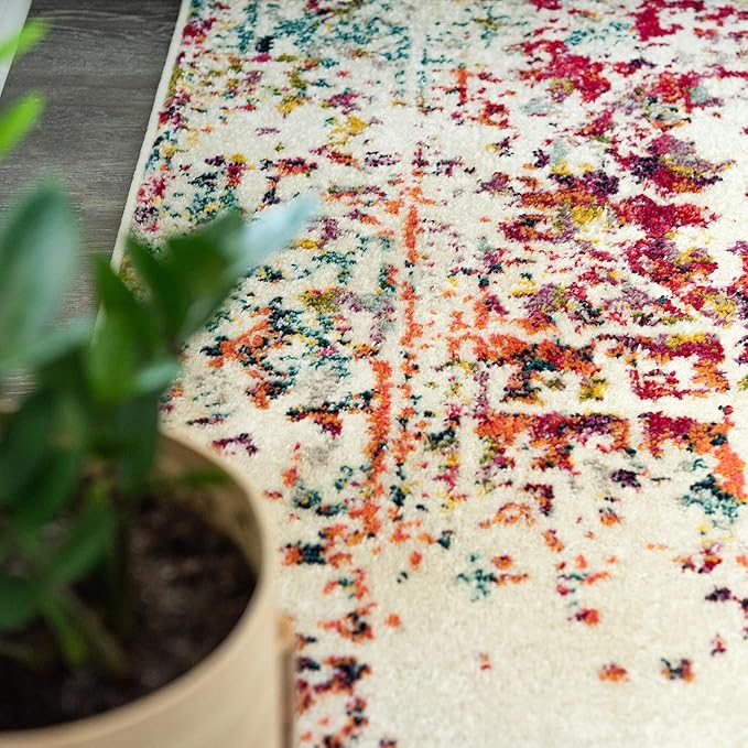 Rugs.com Arlington Collection Rug – 4' x 6' Multi Medium-Pile Rug Perfect for Living Rooms, Large Dining Rooms, Open Floorplans
