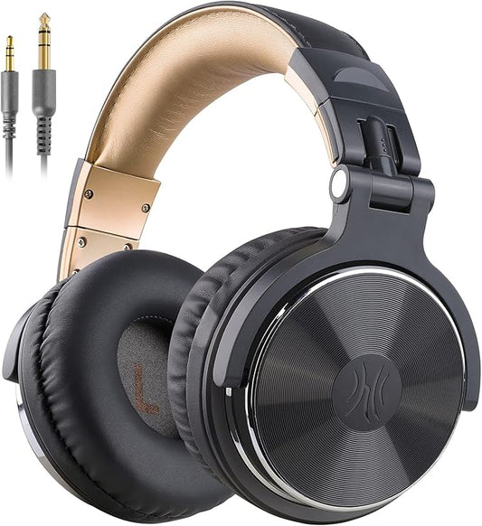 OneOdio Wired Over Ear Headphones Studio Monitor & Mixing DJ Stereo Headsets with 50mm Neodymium Drivers and 1/4 to 3.5mm Jack for AMP Computer Recording Podcast Keyboard Guitar Laptop - Grey