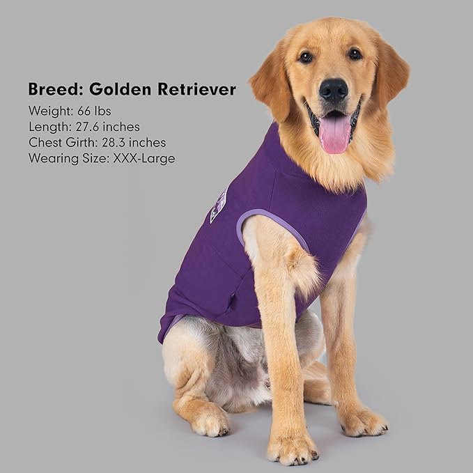 cyeollo Dog Sweaters for Medium Dogs Girl, Turtleneck Stretchy Pullover Fleece Dog Jacket, Warm Lightweight Winter Pet Clothes, Purple XL