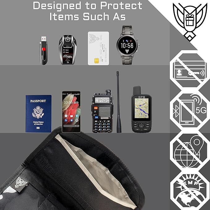 Xtreme Sight Line ~ AQUA RT Dry Bag~ Water-Proof Faraday Dry Bag for Laptops, Tablets, and Mid-Size Electronics ~ Small LITE Faraday Combo ~ Backwoods Camo