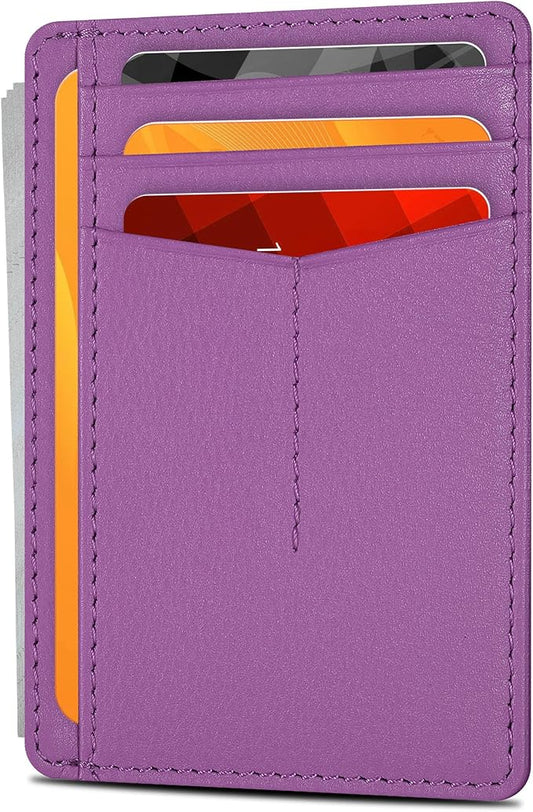 Oak Leathers Leather Slim Minimalist Wallet for Men & Women RFID Front Pocket Leather Card Holder Wallets