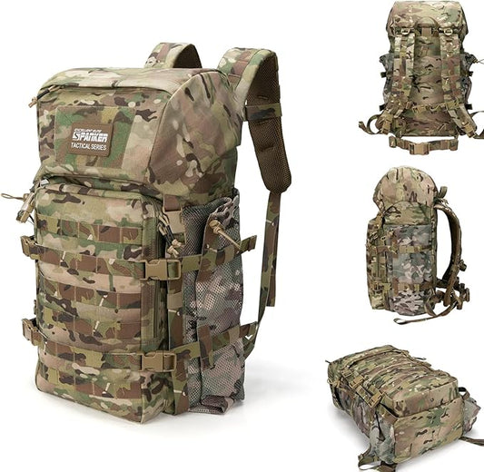 EXCELLENT ELITE SPANKER 40L Camping Hiking Backpack for Men and Women Tactical Military Backpack Large Rucksack Assault Pack Bag for Outdoor Camping, Hiking,Travel Backpacking(Multicam)