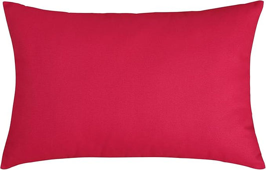 TangDepot Cotton Solid Throw Pillow Covers, 12" x 18" , Watermelon Red, 1 Count (Pack of 1)
