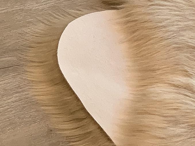 LAMBZY Faux Sheepskin Super Soft Hypoallergenic Silky Shag Rug for Living Room, Kids Room, Sofa (Duo Decto 12 Pelts 6'x12', Beige)