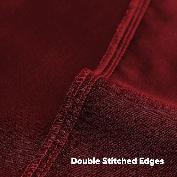 FUTEI Christmas Red Chenille Decorative Throw Pillow Covers 24x24 Inch Set of 2,Soft Cozy Faux Linen Textured European Pillow Shams,Farmhouse Home Decor for Couch Living Room