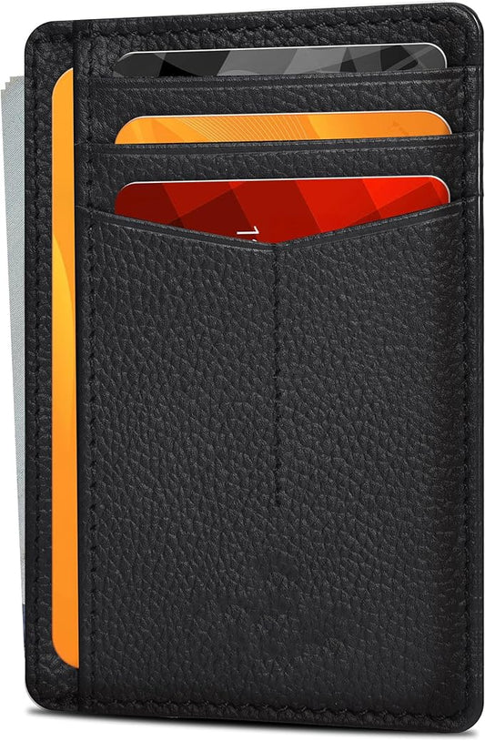Oak Leathers Leather Slim Minimalist Wallet for Men & Women RFID Front Pocket Leather Card Holder Wallets