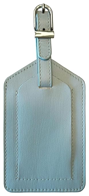 Chambray Genuine Top Grain Leather Luggage Tag