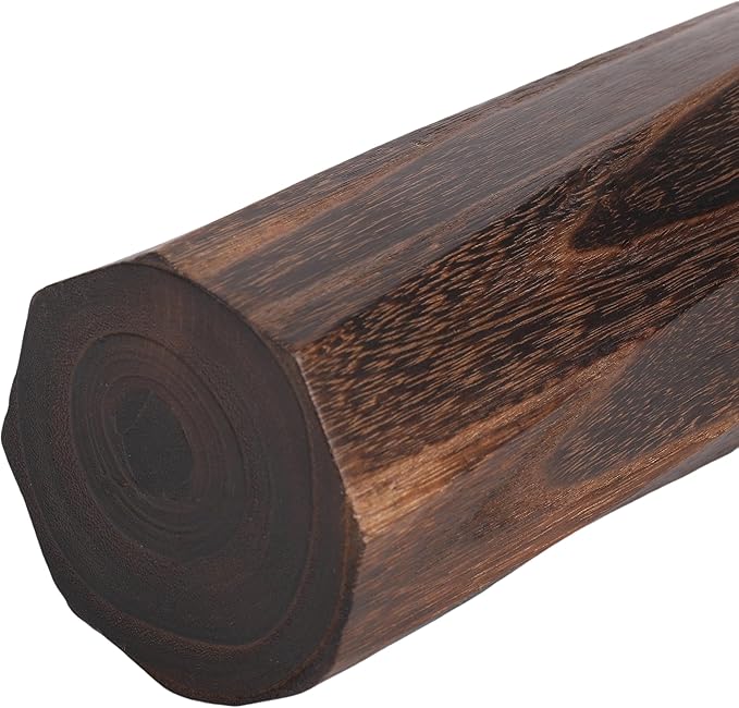 Handcrafted Natural Wood Vase | Eco-Friendly Home Decor | Unbreakable Rustic Flower Vase for DIY Painting | 9.5" Wooden Decorative (vase Wood Color)