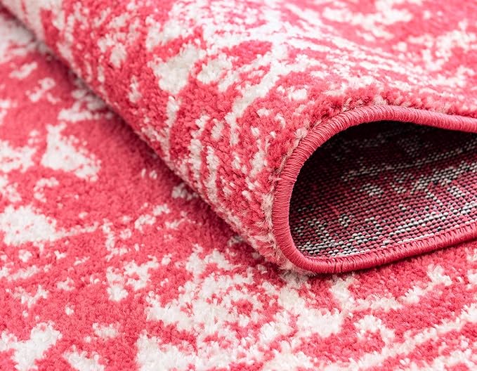 Rugs.com Arlington Collection Rug – 3' x 5' Oval Pink Medium-Pile Rug Perfect for Living Rooms, Large Dining Rooms, Open Floorplans