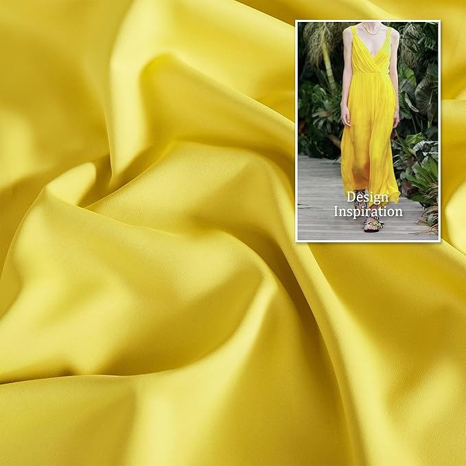 DUALIFE Yellow Blackout Curtains for Living Room- Grommet Thermal Insulated Window Curtain Drapes for Bedroom Illuminating Yellow (42 W x 63 L, 2 Panels)
