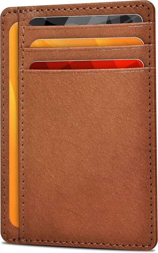 Oak Leathers Leather Slim Minimalist Wallet for Men & Women RFID Front Pocket Leather Card Holder Wallets