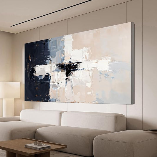 Abstract Wall Art Decor Oversized Wall Art Pictures for Living Room Black and White Wall Art Decor Abstract Canvas Art Wall Decor Modern Large White Wall Art Prints Bedroom Office Decor 29" X 58"