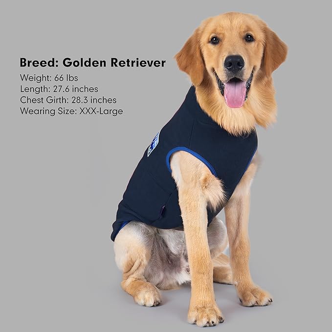 cyeollo Dog Sweaters for Large Dogs, Pullover Dog Fleece Jacket Turtleneck Sweatshirt Stretchy Vest Warm Lightweight Winter Clothes, Navy Blue XXXL