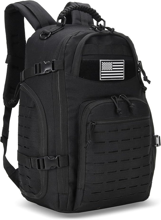 30L Hiking Backpack Lightweight Outdoor Daypack Camping Backpack Outdoor Travel Daypack Day Pack for Man Woman (Black)