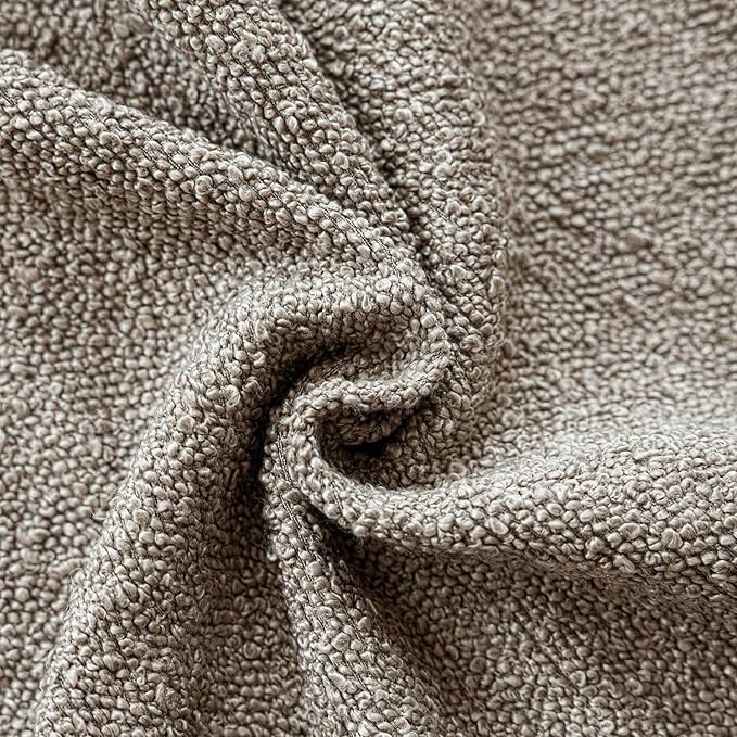 Foindtower Decorative Textured Boucle Throw Pillow Covers Accent Solid Pillow Cases Neutral Long Body Lumbar Couch Cushion Case for Chair Sofa Bedroom Living Room Home Decor 14x36 Inch,1PC,Light Taupe