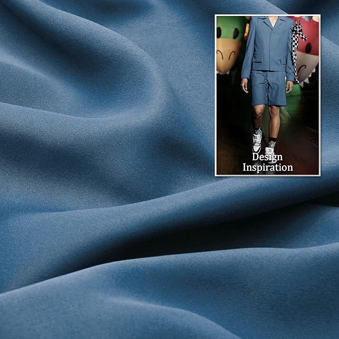 DUALIFE Midnight Blue Curtains 63 Inch Length for Boys Kids Room 2 Panel, Grommet Boho Curtains for Bedroom, Dark Denim Blue, 52 by 63 Inch