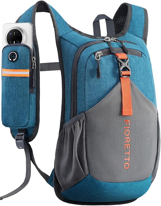 FIORETTO 10L Hiking Backpack for Women Men Mini Packable Backpack Lightweight Small Daypack for Camping Travel Outdoor, Turquoise