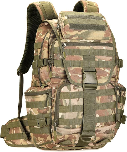 HongXingHai 50L Military Tactical Backpack 3 Day Assault Pack Molle Daypack Hiking Backpack for Men and Women