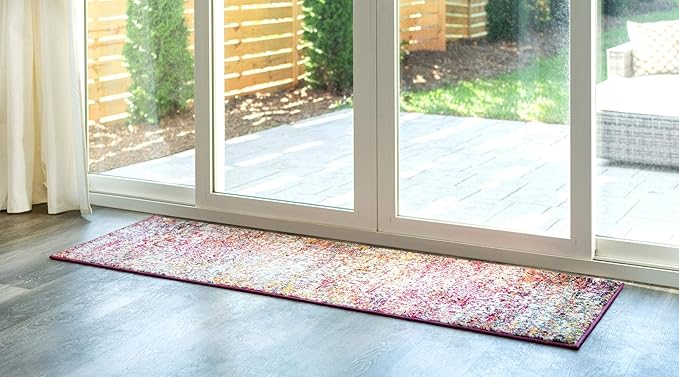 Rugs.com Arlington Collection Rug – 12 Ft Runner Multi Medium-Pile Rug Perfect for Hallways, Entryways