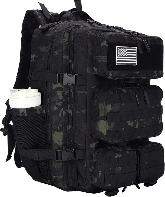 55L Tactical Backpack Heavy Duty Military Rucksack Molle Backpack 3 Day Assault Pack for Work Outdoors