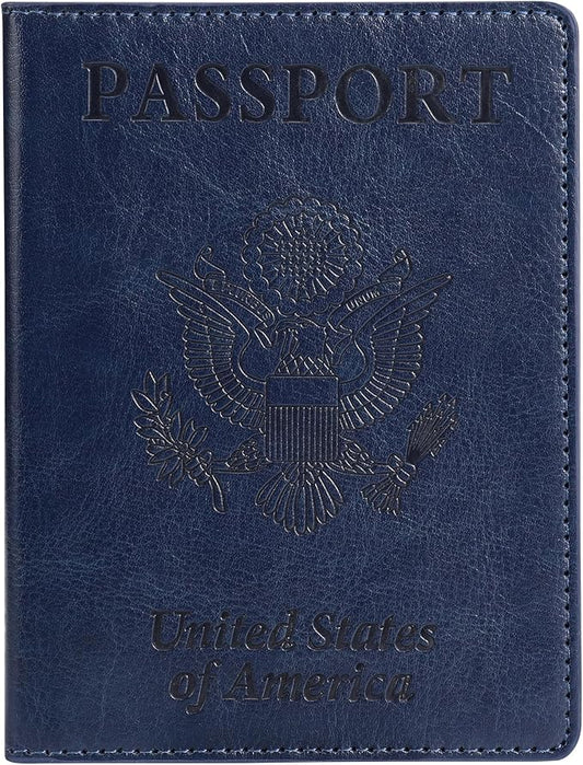 TIGARI Passport Holder for Travel Women Men, Valentines Day Gifts PU Leather Wallet Cover Case Sleeve, Waterproof Protected Document Organizer, Vacation Plane Cruise Travel Essentials