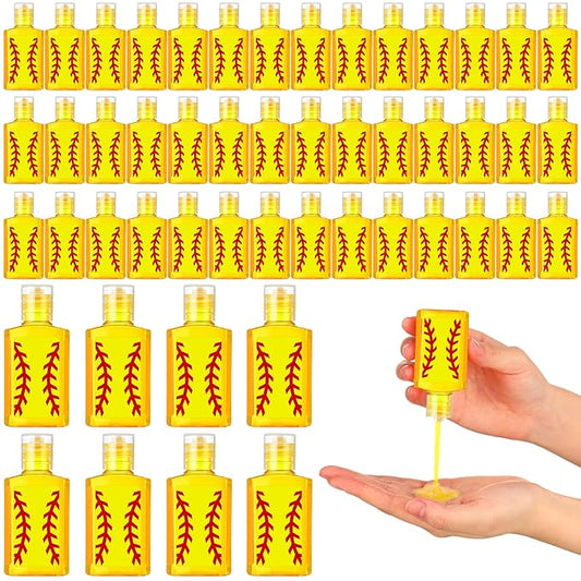 50 Pcs Softball Party Favors - Mini Hand Sanitizer Softball Senior Night Gifts Bulk Travel Size for Team Coach Sports Theme Party Supplies Birthday Goodie Bags Stuff