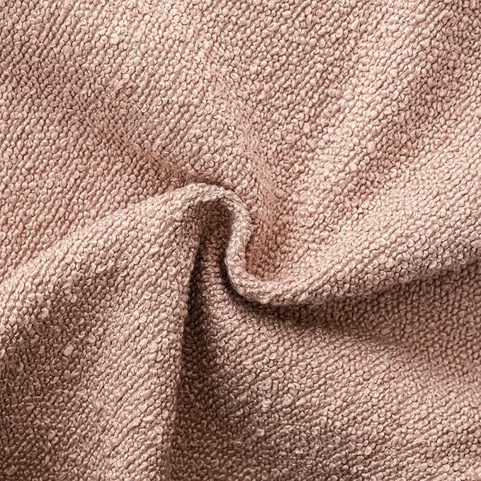 Foindtower Decorative Textured Boucle Throw Pillow Covers Accent Solid Lumbar Pillow Cases Soft Cozy Couch Cushion Case for Chair Sofa Bedroom Living Room Home Decor 12x20 Inch,1PC,Light Pink