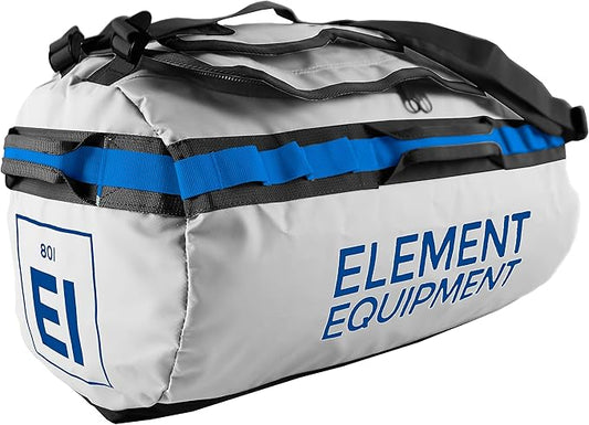 Element Equipment Trailhead Duffel Bag Shoulder Straps Waterproof Light Grey/Blue Medium