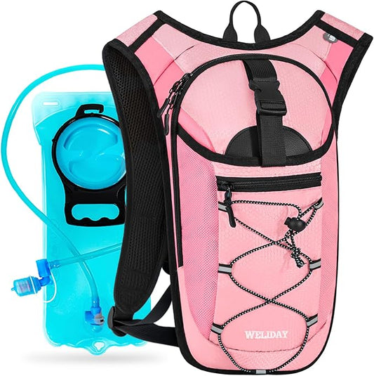 Hydration Backpack with Leak Proof Water Bladder, Lightweight Hydro Water Daypack for Rave, Cycling, Running, Hiking, Climbing