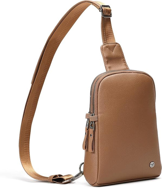 INICAT Travel Small Crossbody Sling Bags Women Cross Body Purses Passport Holder Vegan Leather Fanny Packs Birthday Gifts