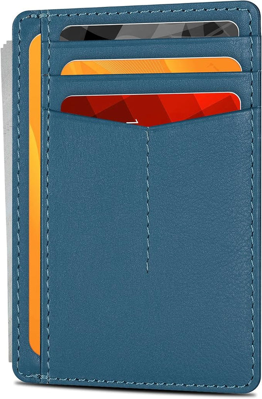 Oak Leathers Leather Slim Minimalist Wallet for Men & Women RFID Front Pocket Leather Card Holder Wallets