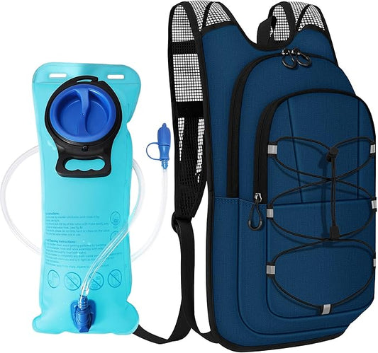 Hydration Backpack - Lightweight Water Backpack with 2L Water Bladder Bag, Running Hydration Vest Backpack for Men Women, Hydration Pack for Hiking, Cycling, Climbing MIYCOO
