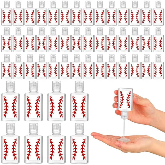 50 Pcs Baseball Party Favors - Mini Hand Sanitizer Baseball Team Gifts Bulk Travel Size for Senior Night Sports Theme Party Supplies Birthday Goodie Bags Stuff