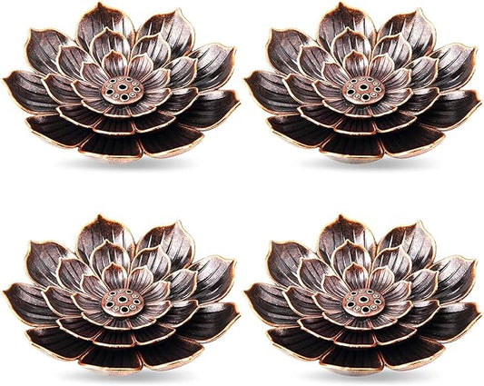 4Pack Incense Holder Cone Incense Burner Holder with Ash Catcher for Home Office Fragrance Accessories
