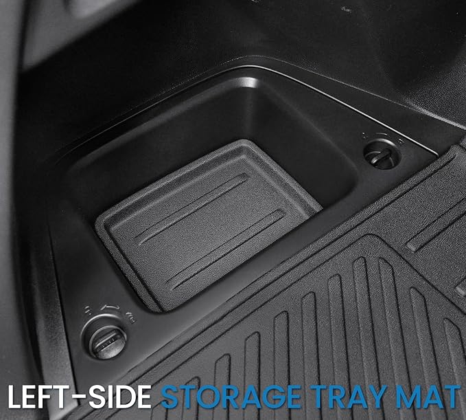 JOULARISE Floor Mats Cargo Mat for Honda Pilot 2026 2025 2024 2023, All Weather TPE Cargo Liner Trunk Mat with Backrest Mat Door Sill Protectors Car Accessories for Pilot (Full Set Mats)