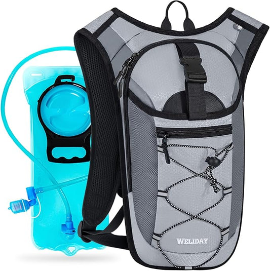 Hydration Backpack with Leak Proof Water Bladder, Lightweight Hydro Water Daypack for Rave, Cycling, Running, Hiking, Climbing