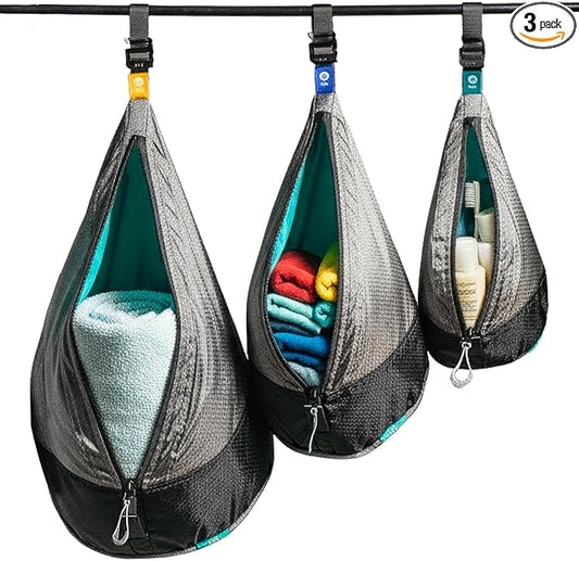 trtl Packing Pods, Grey- Packing Cubes for Travel - Organizer Bags for Luggage to Maximize Space in Suitcase - Travel Packing Organizers - Includes Carry Strap - Comes with 3 Cube Sizes - 3 Pack