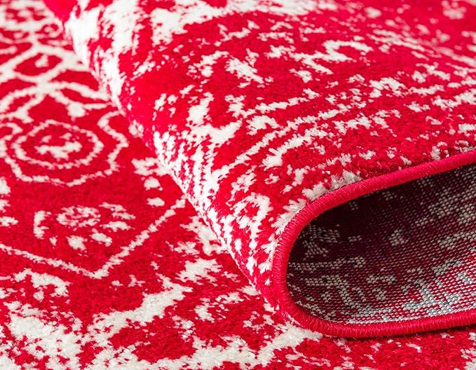 Rugs.com Arlington Collection Rug – 10' x 14' Red Medium-Pile Rug Perfect for Living Rooms, Large Dining Rooms, Open Floorplans
