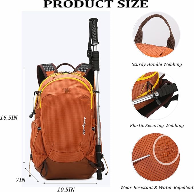 W WINTMING Small Hiking Backpack Travel Backpacks 20L Lightweight Hiking Daypack for Women Men Camping Daily Commuting (White)