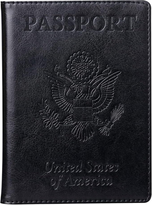 TIGARI Passport Holder for Travel Women Men, Valentines Day Gifts PU Leather Wallet Cover Case Sleeve, Waterproof Protected Document Organizer, Vacation Plane Cruise Travel Essentials