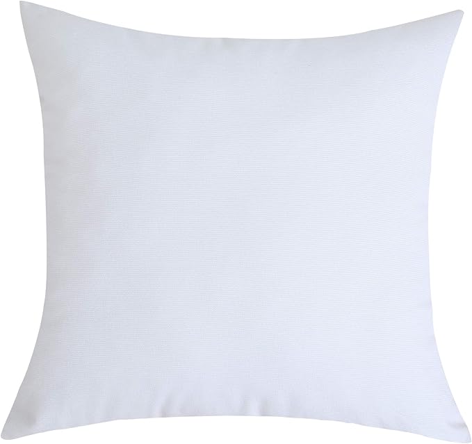 TangDepot Handmade Decorative Solid 100% Cotton Canvas Throw Pillow Covers/Pillow Shams, (26" x26" , White, 1 Count (Pack of 1))