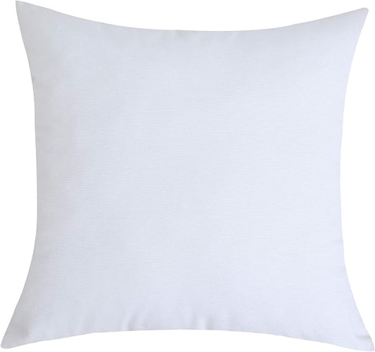 TangDepot Handmade Decorative Solid 100% Cotton Canvas Throw Pillow Covers/Pillow Shams, (26" x26" , White, 1 Count (Pack of 1))