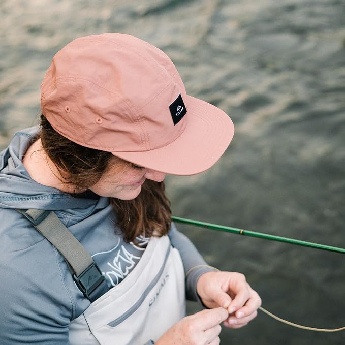 Tillak Wallowa Camp Hat, Lightweight Nylon 5 Panel Cap with Snap Closure