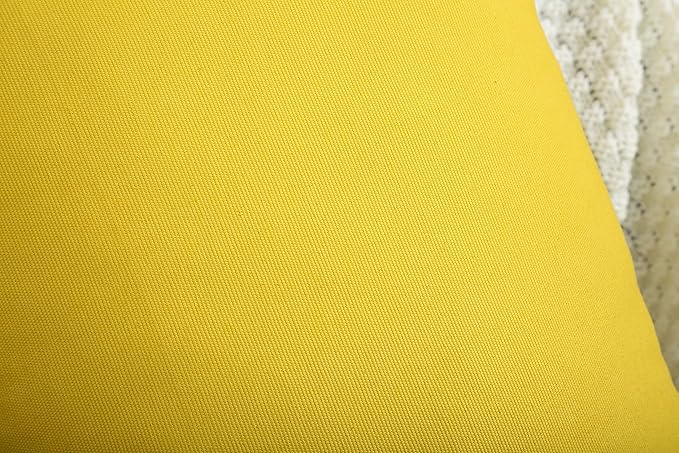 TangDepot Handmade Decorative Solid 100% Cotton Canvas Throw Pillow Covers/Pillow Shams, (28" x28" , Deep Yellow, 1 Count (Pack of 1))