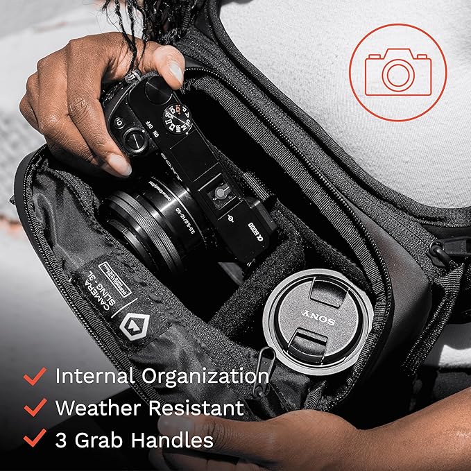 WANDRD ROGUE V1 3L Sling: Compact Camera Sling and Crossbody Bag with Fast Access, 3-Way Carry– Lightweight Everyday Bag Great for Travel, Photography, and Daily Use (Sedona Orange)