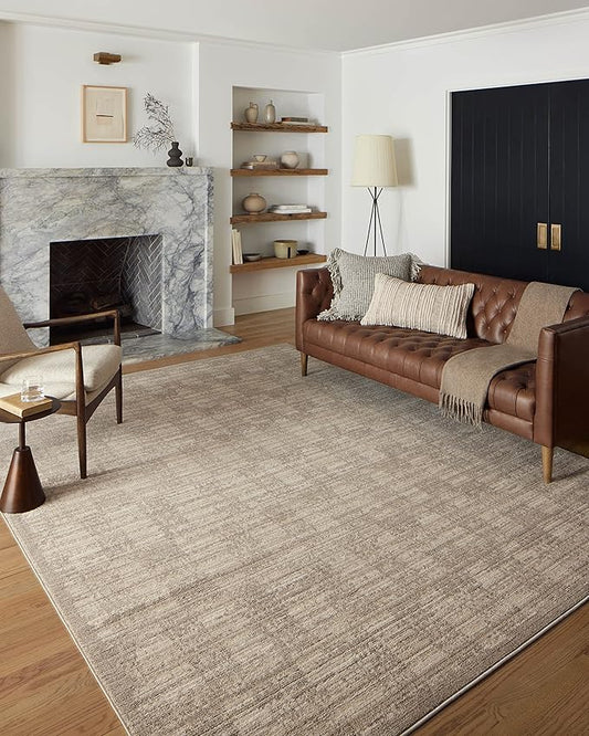 Loloi Darby Collection DAR-07 Pebble/Sand 4'-0" x 6'-0" Accent Rug